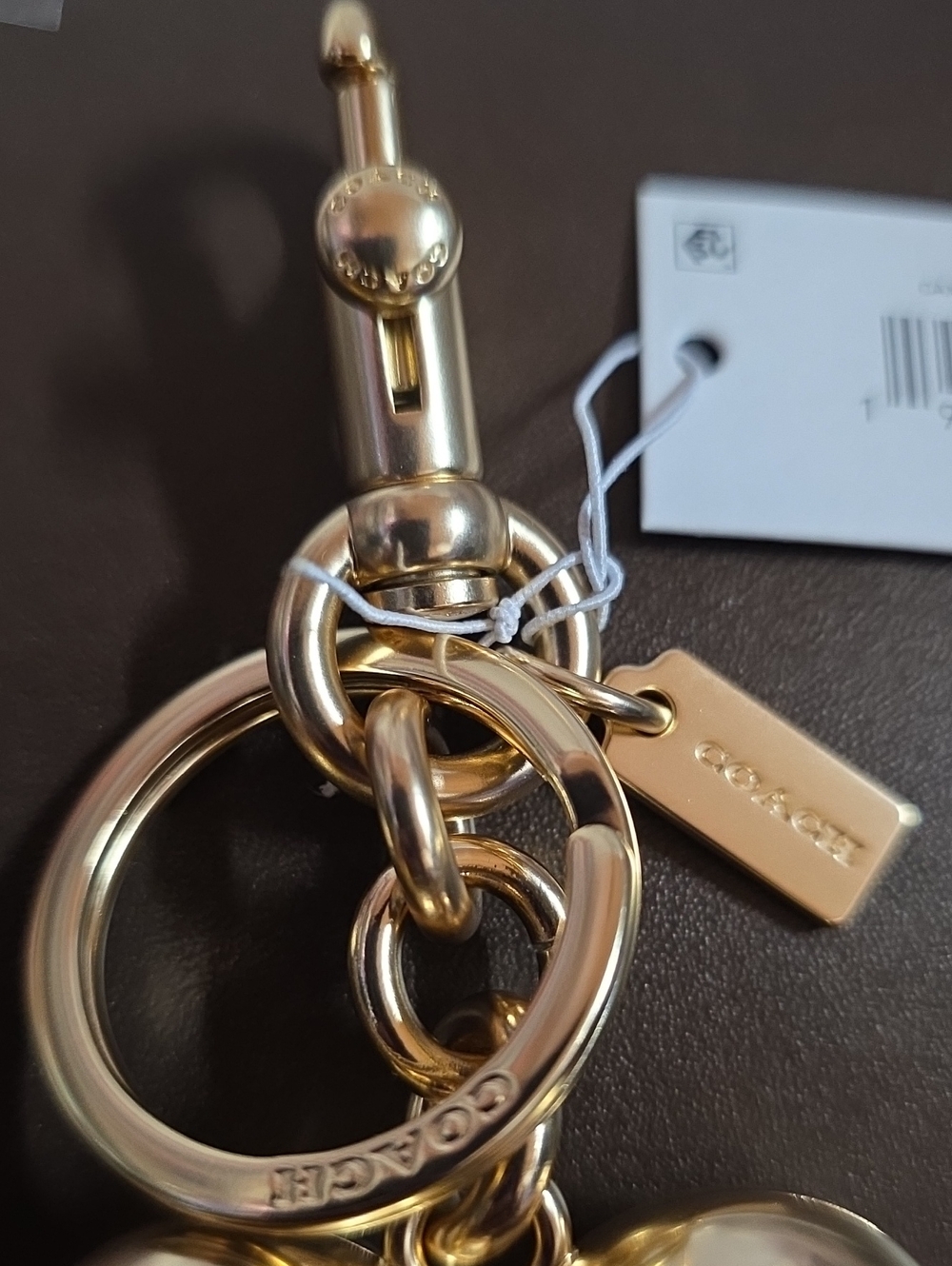 Coach Huge Heart Keychain Charm W/ Dog Clip Nwt - Picture 2 of 8